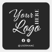 Aangepaste professionele zakelijke Logo Social Med Vierkante Sticker (Voorkant)