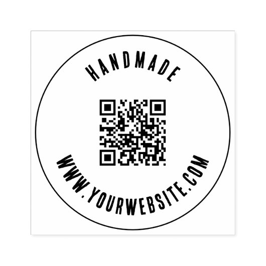 Aangepaste professionele zakelijke QR-code Modern  Rubberstempel (Afrduk)