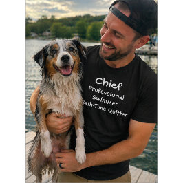 Aangepaste Professionele Zwemmende Honden Bad Tijd T-shirt