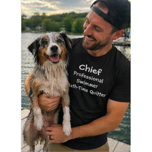 Aangepaste Professionele Zwemmende Honden Bad Tijd T-shirt