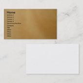 Aangepaste profielkaart visitekaartje (Voorkant / Achterkant)