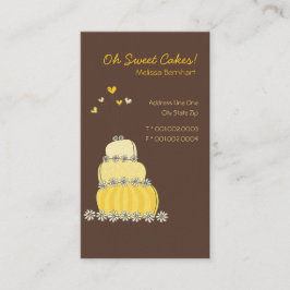 Aangepaste profielkaart voor zoete gele bruiloft / visitekaartje