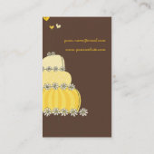 Aangepaste profielkaart voor zoete gele bruiloft / visitekaartje (Achterkant)