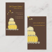 Aangepaste profielkaart voor zoete gele bruiloft / visitekaartje (Voorkant / Achterkant)