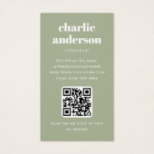 Aangepaste profielkaarten met trendy influencer visitekaartje (Achterkant)