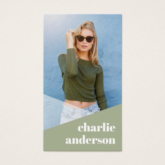 Aangepaste profielkaarten met trendy influencer visitekaartje (Voorkant)