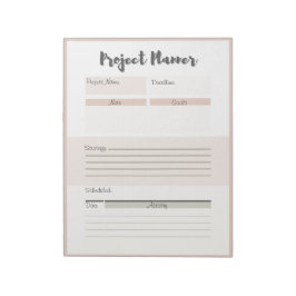 Aangepaste projectplanner notitieblok