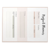 Aangepaste projectplanner notitieblok (Voorkant)