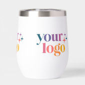 Aangepaste Promo Zakelijk Logo Wijn Tumbler (Achterkant)