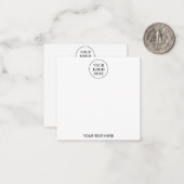 Aangepaste promotie-Logo Notitiekaartje (Voorkant / Achterkant in situ)