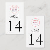 Aangepaste promotie-Logo Plaatskaartje (Voorkant / Achterkant)