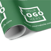 Aangepaste promotie voor bedrijven met Logo Groen Cadeaupapier (Rol Hoek)