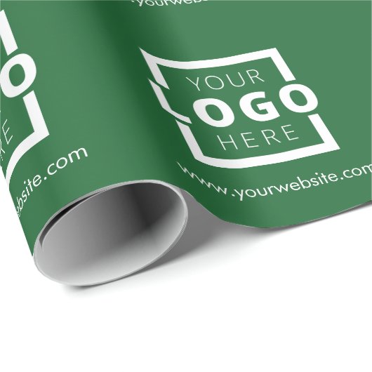 Aangepaste promotie voor bedrijven met Logo Groen Cadeaupapier (Rol Hoek)