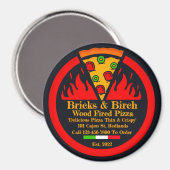 Aangepaste promotie voor houtgestookte pizzarestau magneet (Voorkant / Achterkant)