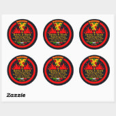 Aangepaste promotie voor houtgestookte pizzarestau ronde sticker (Vel)