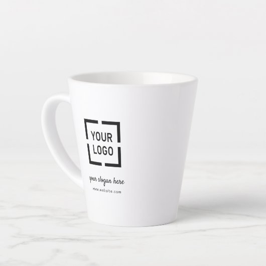 Aangepaste promotie voor Logo Latte Mok (Linkerhoek)