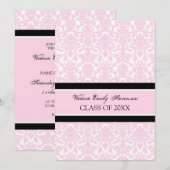 Aangepaste promotiekaart voor GraduPartij Roze Kaart (Voorkant / Achterkant)