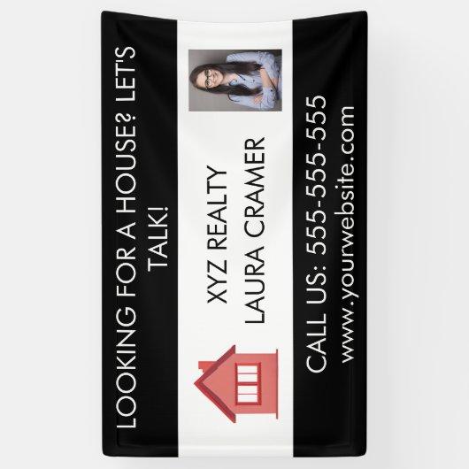 Aangepaste promotiemarketing voor onroerend goed L Spandoek (Verticaal)