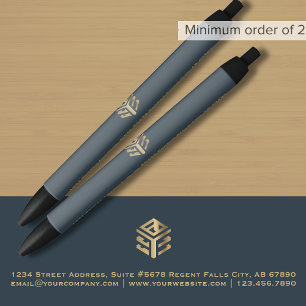 Aangepaste promotiepen met Logo Zwarte Inkt Pen