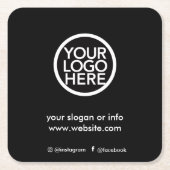 Aangepaste promotieplek voor zakelijke Logo Kartonnen Onderzetters (Voorkant)