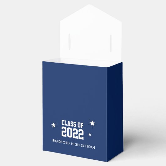 Aangepaste promotievak voor Navy Blue en White Afs Bedankdoosjes (Geopend)