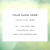 Aangepaste promotionele bedrijf raam sticker sjabl (Vel 3)