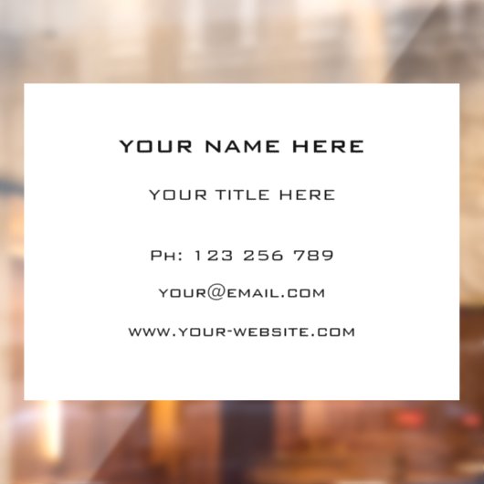 Aangepaste promotionele bedrijf raamfolie sjabloon raamsticker (Vel 2)