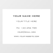 Aangepaste promotionele bedrijf raamfolie sjabloon raamsticker (Vel)