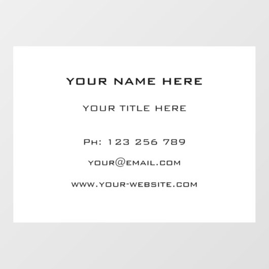 Aangepaste promotionele bedrijf raamfolie sjabloon raamsticker (Vel)