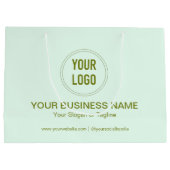 Aangepaste promotionele bedrijfsnaam en logo groot cadeauzakje (Achterkant)