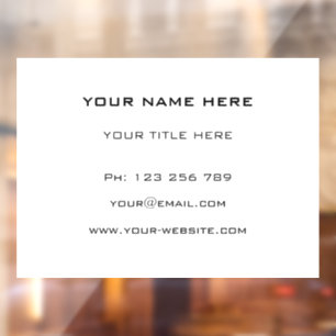 Aangepaste promotionele Business Window Cling Sjab Raamsticker