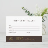 Aangepaste promotionele cadeaubon template (Staand voorkant)