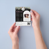 Aangepaste promotionele estheticus Holo Glitter Zw Flyer (Hand)