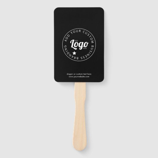 Aangepaste promotionele handventilator met Logo |  Handwaaier (Voorkant)
