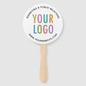 Aangepaste promotionele handventilatoren met Logo  Handwaaier (Voorkant)