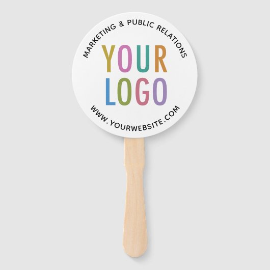 Aangepaste promotionele handventilatoren met Logo Handwaaier (Voorkant)