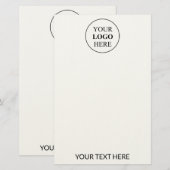 Aangepaste Promotionele Logo Briefpapier (Voorkant / Achterkant)