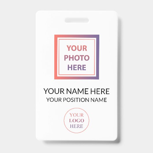 Aangepaste Promotionele Logo & Foto Geen Minimum B Badge (Voorzijde)