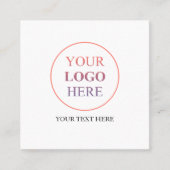 Aangepaste promotionele Logo – geen minimale beste Contactkaartje (Voorkant)