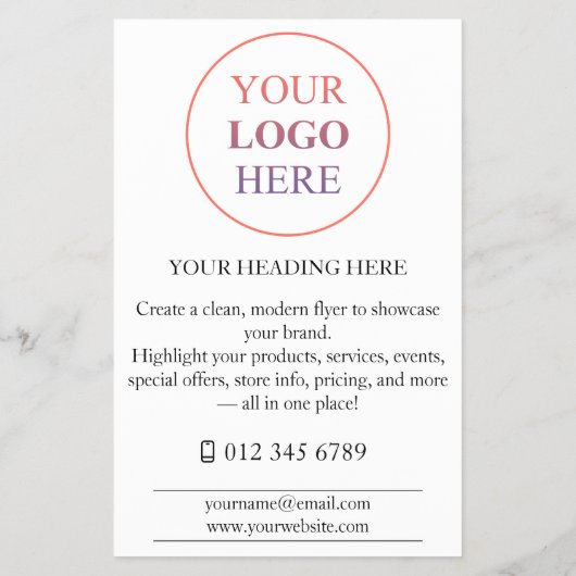 Aangepaste promotionele Logo – geen minimale beste Flyer (Achterkant)