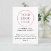 Aangepaste promotionele Logo – geen minimale beste Kaart (Staand voorkant)