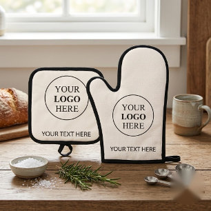 Aangepaste promotionele Logo – geen minimale beste Ovenwant & Pannenlap Set