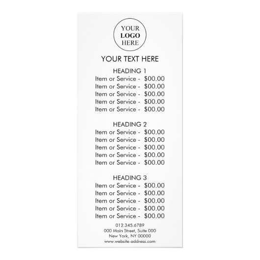 Aangepaste promotionele Logo – geen minimale beste Reclamekaart (Voorkant)