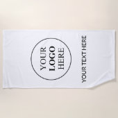 Aangepaste Promotionele Logo – Geen Minimum Bestel Strandlaken (Voorkant)