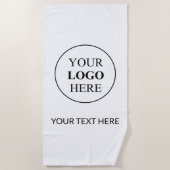 Aangepaste Promotionele Logo – Geen Minimum Bestel Strandlaken (Voorkant)