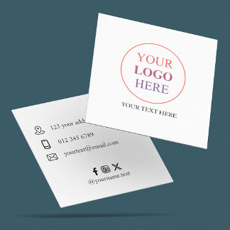 Aangepaste Promotionele Logo – Geen Minimum Bestel Vierkante Visitekaartje