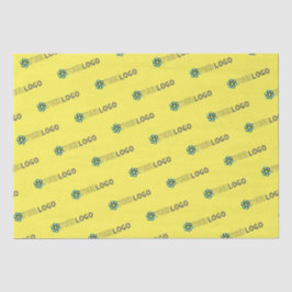 Aangepaste promotionele logo gele verpakking tissuepapier