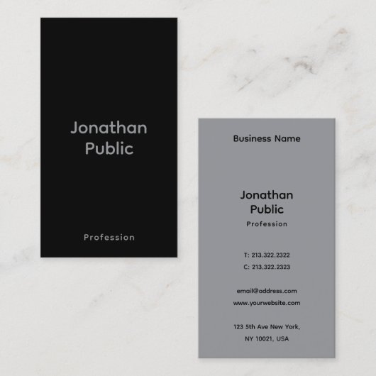 Aangepaste Promotionele Moderne Elegante Sjabloon  Visitekaartje (Voorkant / Achterkant)