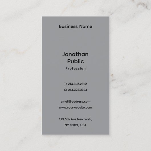 Aangepaste Promotionele Moderne Elegante Sjabloon  Visitekaartje (Achterkant)