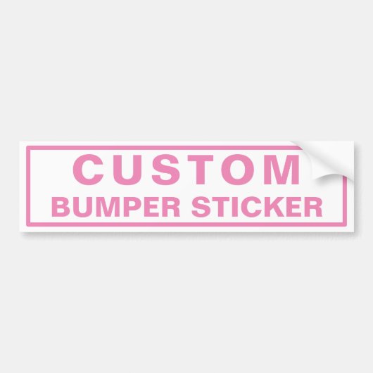 Aangepaste promotionele roze bumpersticker (Voorkant)